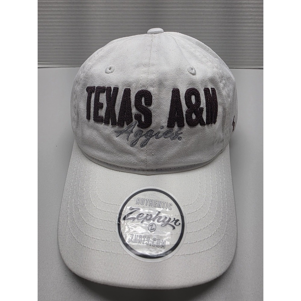 Texas A&M Aggies Hat Cap Mens One Size Stretch Fit‎ Embroidered Zephyr NCAA ATM